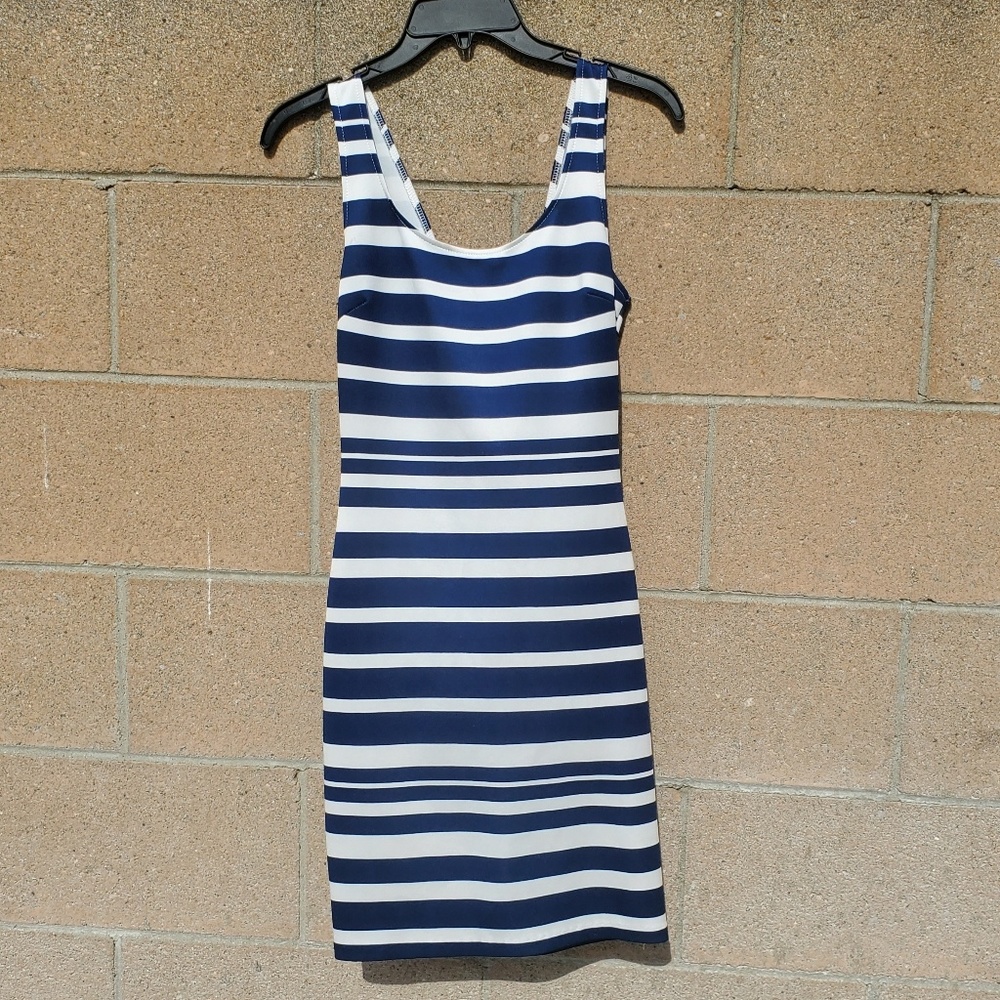 Blue stripped Bodycon Mini Dress